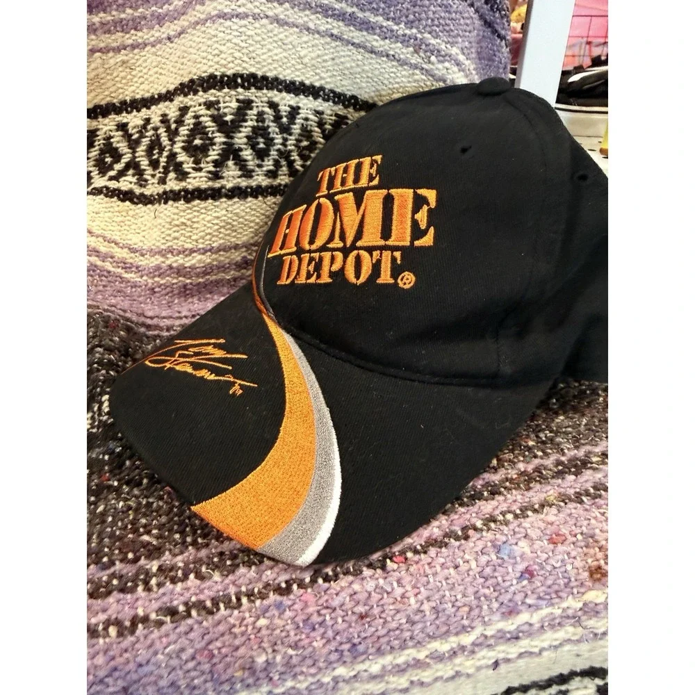 Vintage 90s NASCAR Snapback‎ Hat The Home Depot Tony Stewart Joe Gibbs Racing 20